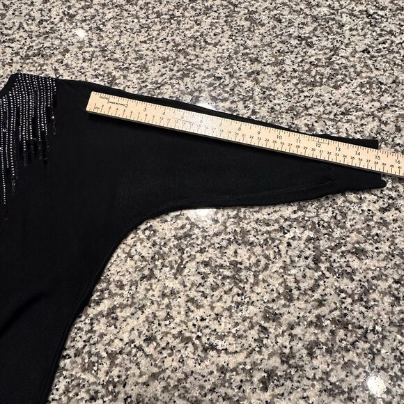 WHITE HOUSE BLACK MARKET Sequin Lightweight 3/4 Sleeve Pullover Sweater Medium - Picture 8 of 9